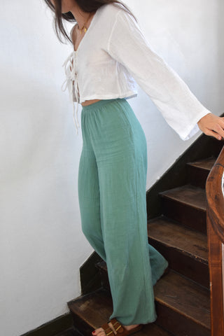 Pantalon Agathe vert